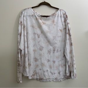 Zelle brown tie dye 3X dolman long sleeve